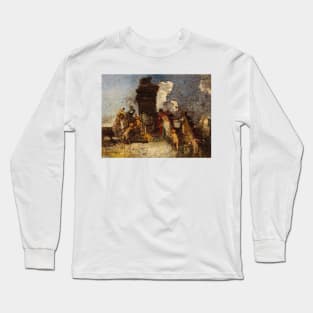 Fete Champetre La Fontaine de Jouvence by Adolphe Monticelli Long Sleeve T-Shirt